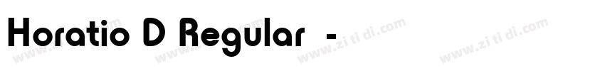 Horatio D Regular字体字体转换